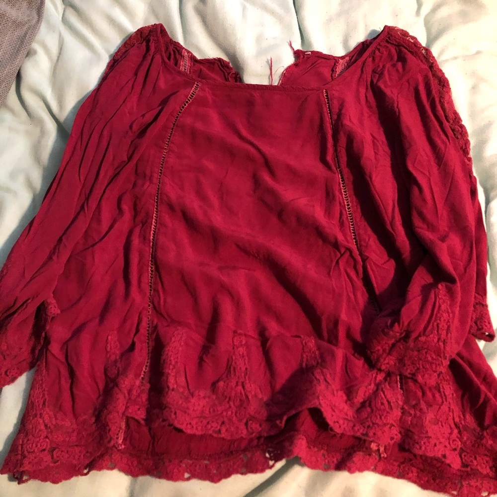 red blouse